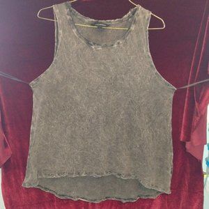 Distressed Muscle Tank Top